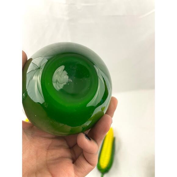 VTG Murano Style Hand Blown Glass Fruits & Vegetables Apple Squash Banana Corn - Picture 10 of 14